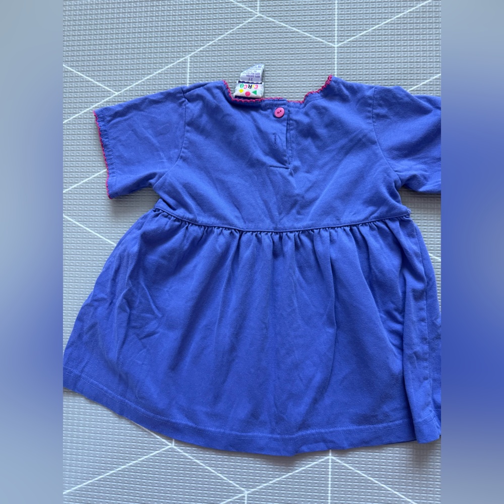Circo|Baby girl/toddler vintage dress in Blue-Purple with Embroidered Design• - Picture 5 of 7